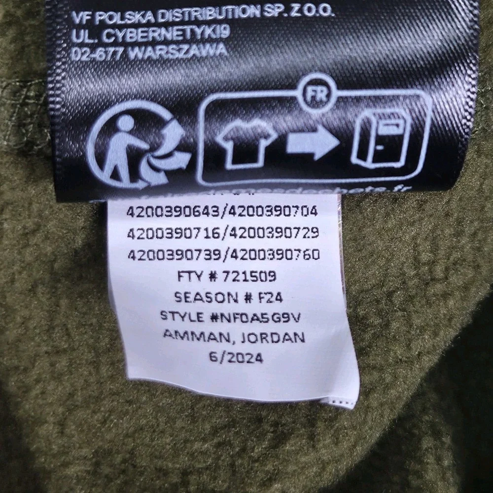 The North Face Canyonlands Men's L Full Zip Fleece Jacket Green Heather Gorpcore
